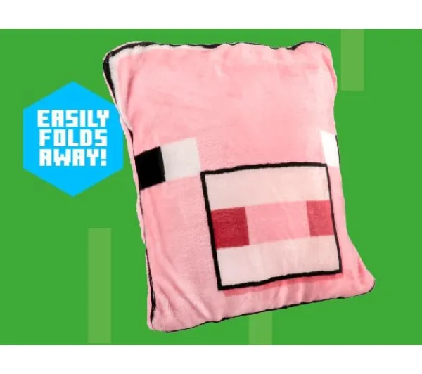 Paladone Minecraft Pig Cushion Blanket