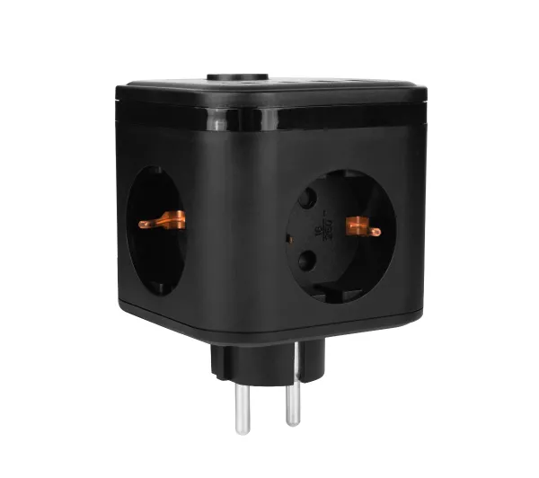 Huslog HUS1050 POWERCUBE 3 gniazda Czarny