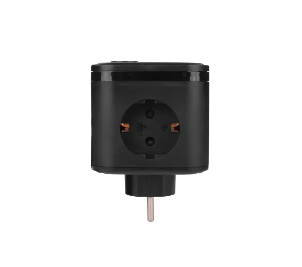 Huslog HUS1050 POWERCUBE 3 gniazda Czarny