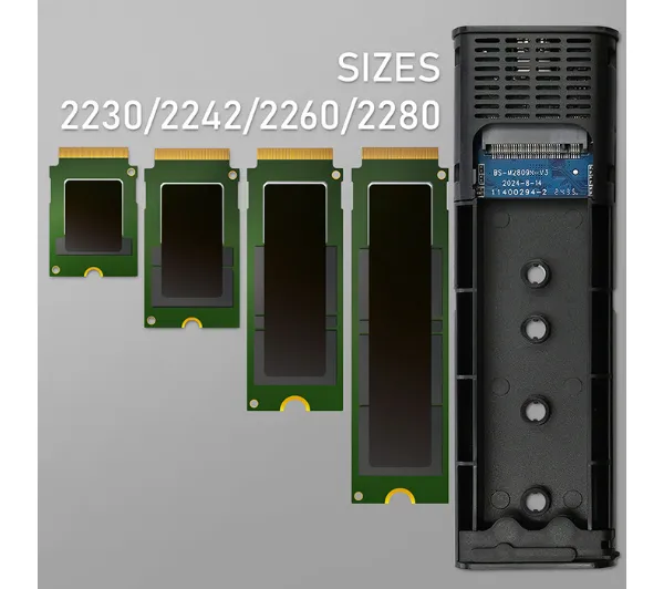 Qoltec 50312 M.2 SSD NVME PCI-E USB typ C Czarny