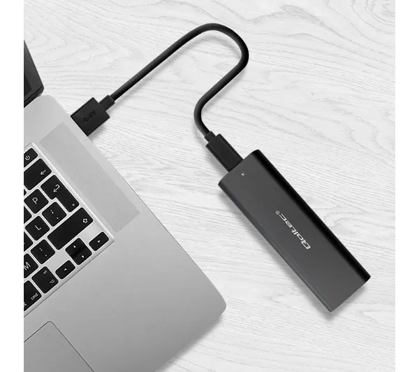 Qoltec 50312 M.2 SSD NVME PCI-E USB typ C Czarny