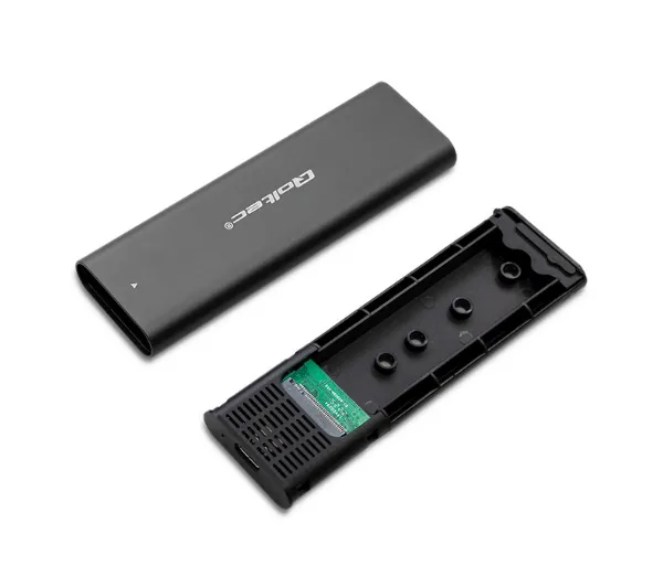 Qoltec 50312 M.2 SSD NVME PCI-E USB typ C Czarny