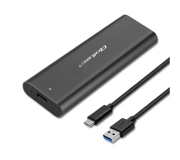 Qoltec 50312 M.2 SSD NVME PCI-E USB typ C Czarny
