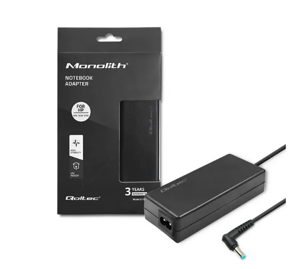 Qoltec Zasilacz do HP | 65W | 19.5V | 3.33A | 4.5*3.0 | Slim