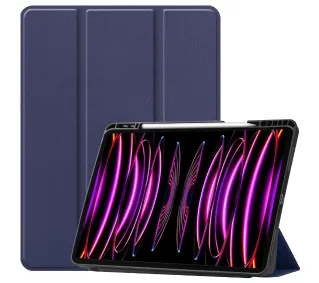 Bizon Case Tab Lizard z klapką do iPad Pro 12.9 2022/2021/2020/2018 Granatowy