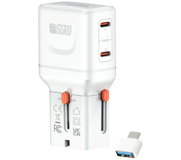4smarts World Travel Nomad Pocket 2x USB-C 65W Biały