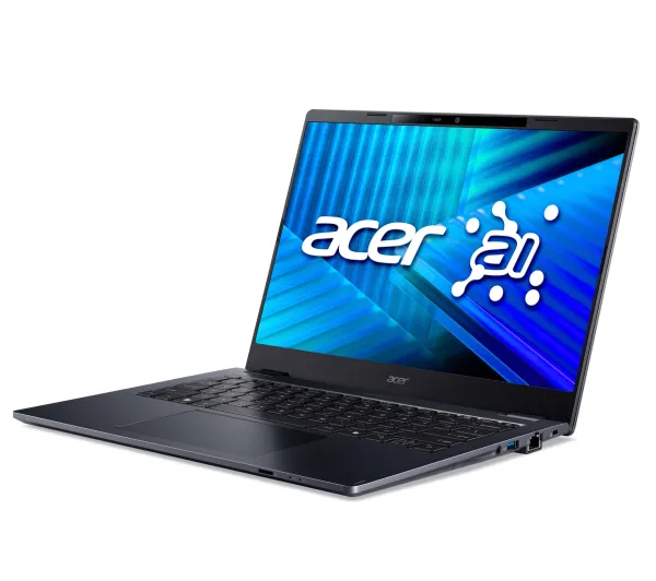 Acer TravelMate P4 14 TMP414-55-TCO 14" Ultra 5 225U 16GB RAM 512GB Dysk SSD Win11 Pro Niebieski Funkcje AI - Kup na Raty - RRSO 0%