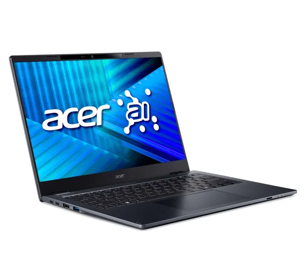 Acer TravelMate P4 14 TMP414-55-TCO 14" Ultra 5 225U 16GB RAM 512GB Dysk SSD Win11 Pro Niebieski Funkcje AI - Kup na Raty - RRSO 0%