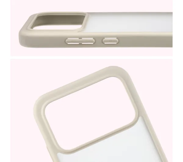 Bizon Angelo do Xiaomi POCO F8 Pro Półprzeźroczyste z beżową ramką