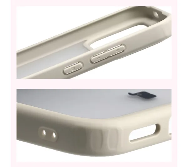 Bizon Angelo do Xiaomi POCO F8 Pro Półprzeźroczyste z beżową ramką