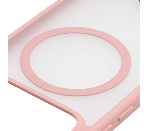 Bizon MatteO do Xiaomi POCO F8 Pro Półprzezroczyste z różową ramką