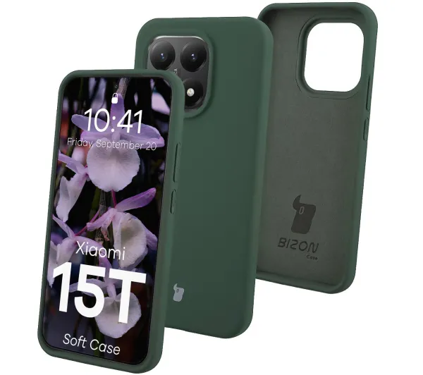 Bizon Soft Case do Xiaomi 15T Ciemnozielony