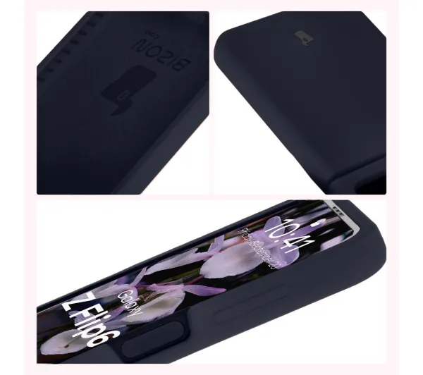 Bizon Soft Case do Samsung Galaxy Z Flip7 FE / Samsung Galaxy Z Flip6 Granatowy