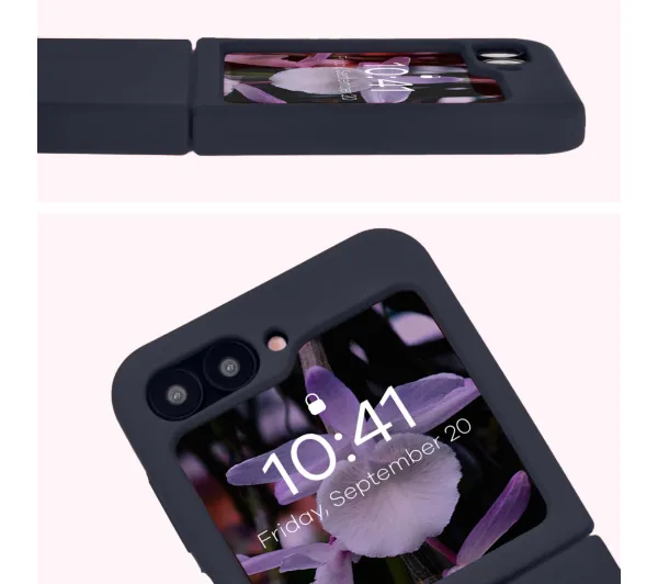 Bizon Soft Case do Samsung Galaxy Z Flip7 FE / Samsung Galaxy Z Flip6 Granatowy