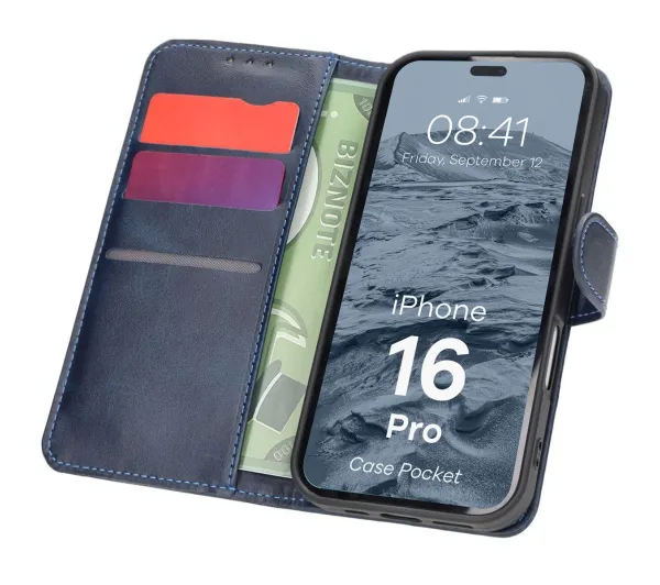 Bizon Pocket do iPhone 16 Pro Granatowy