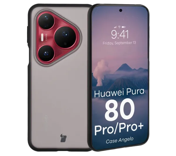 Bizon Angelo do Huawei Pura 80 Pro / Huawei Pura 80 Pro Plus Przydymiony-czarny
