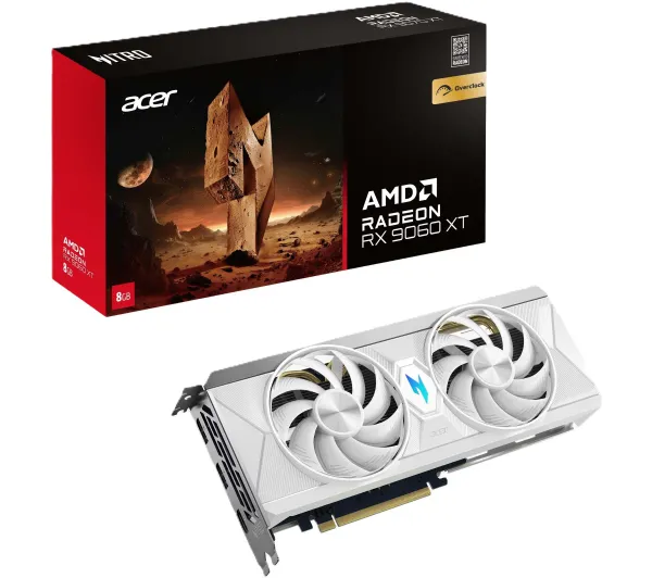 Acer Nitro Radeon RX 9060 XT OC  White Edition 8GB GDDR6 128bit FSR