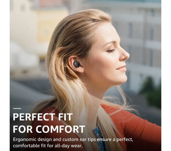 Tozo AeroSound Dokanałowe Bluetooth 5.3 Czarny