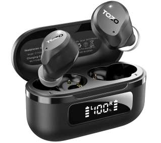 Tozo AeroSound Dokanałowe Bluetooth 5.3 Czarny