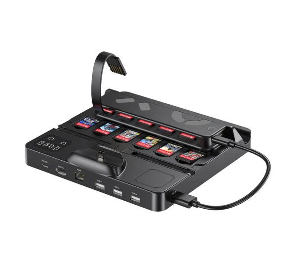 Unitek G1005ABK01 Switch Charging Station with Game Card Reader