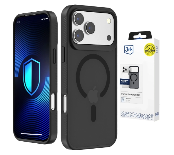 3mk Hardy Hazy MagCase do iPhone 17 Pro Czarny