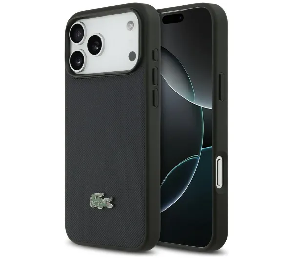 Lacoste Petit Pique Lacquer Logo MagSafe do iPhone 17 Pro Max Granatowy