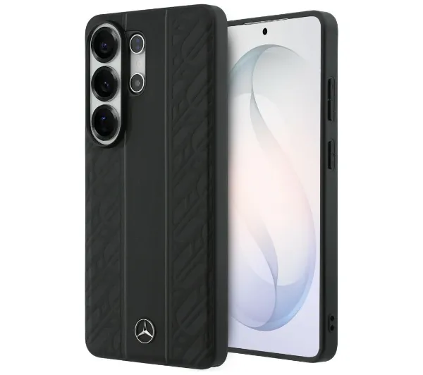 Etui MERCEDES Laurel Leaves Vertical Stripes MagSafe do Samsung Galaxy S26 Ultra Czarny