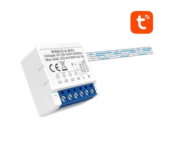 Avatto Inteligentny przełącznik dopuszkowy Wi-Fi WSM16-W4 TUYA