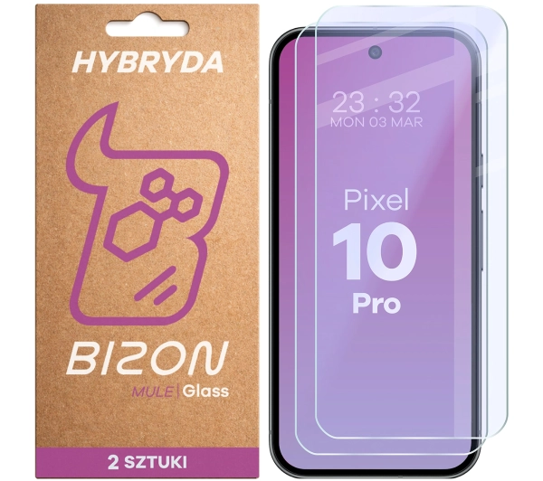 Bizon elastyczne Glass Mule Duo do Google Pixel 10 Pro 2 sztuki