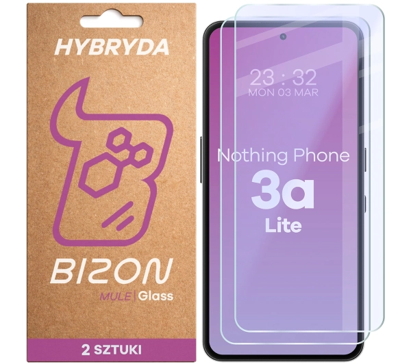 Bizon Glass Mule Duo do Nothing Phone 3a Lite 2 sztuki