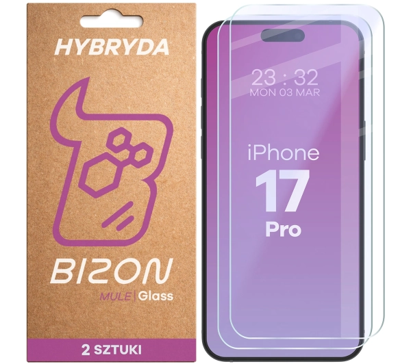 Bizon elastyczne Glass Mule Duo do iPhone 17 Pro 2 sztuki