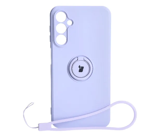 Bizon Silicone Ring Sq do Galaxy A24 4G Liliowy