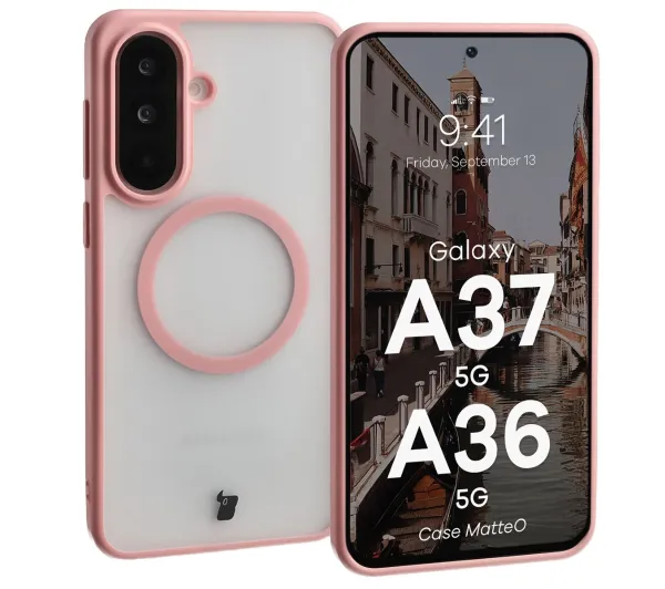 Bizon MatteO do Galaxy A37 5G / A36 5G Jasnoróżowy
