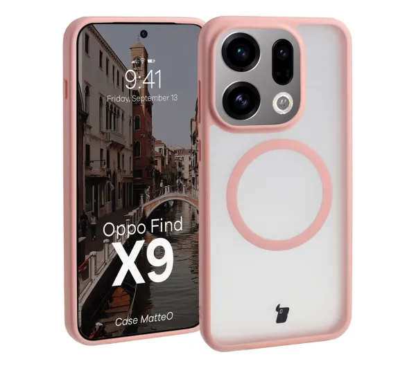 Bizon MatteO do Oppo Find X9 Jasnoróżowy