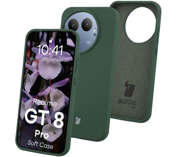 Bizon Soft do Realme GT 8 Pro Ciemnozielony