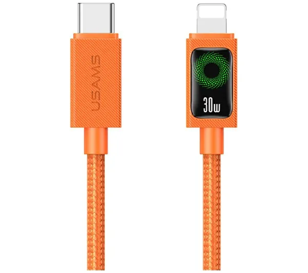 USAMS SJ774 USB-C do Lightning 1,2m Pomarańczowy