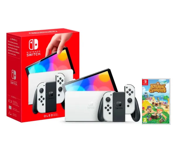 Nintendo Switch OLED Biały + Animal Crossing