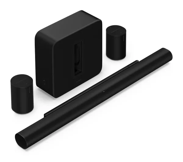 Sonos ARC Ultra Wi-Fi Bluetooth AirPlay Dolby Atmos + Głośniki Sonos Era 100 + Subwoofer Sonos SUB Gen4 Czarny