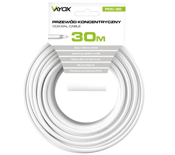 Vayox PCC-30 30m Biały