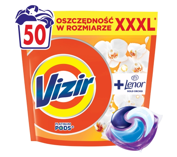 Vizir Platinum PODS +Touch of Lenor Gold Orchid 50szt