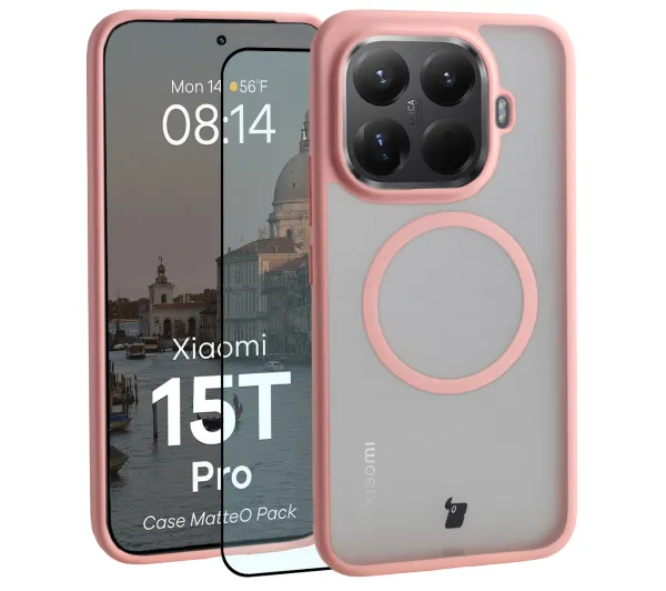 Bizon MatteO Pack do Xiaomi 15T Pro Jasnoróżowy
