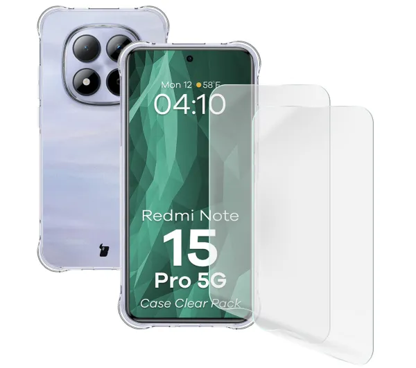 Bizon Case Clear Pack do Xiaomi Redmi Note 15 Pro 5G Przezroczysty
