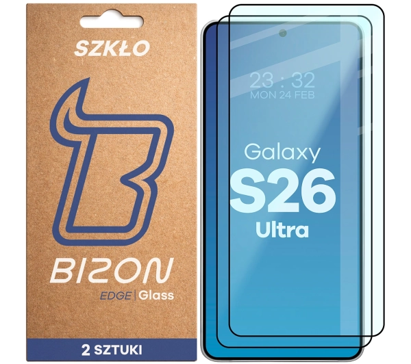 Bizon prywatyzujące z ramką Glass Edge Shadow Duo do Galaxy S26 Ultra 2 sztuki