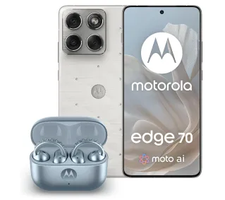 Motorola edge 70 12/512GB Funkcje AI 6,67" 120Hz 50Mpix Biały + Słuchawki Moto Buds Loop