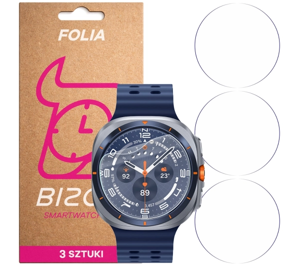 Bizon Watch Film HydroFlex do Samsung Galaxy Watch Ultra 1 / Ultra 2 / 6 Classic 47 mm