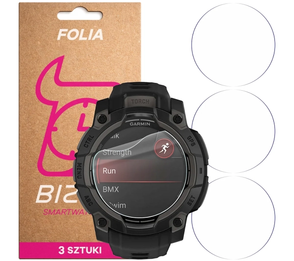 Bizon Watch Film HydroFlex do Garmin Instinct 3 45 mm AMOLED