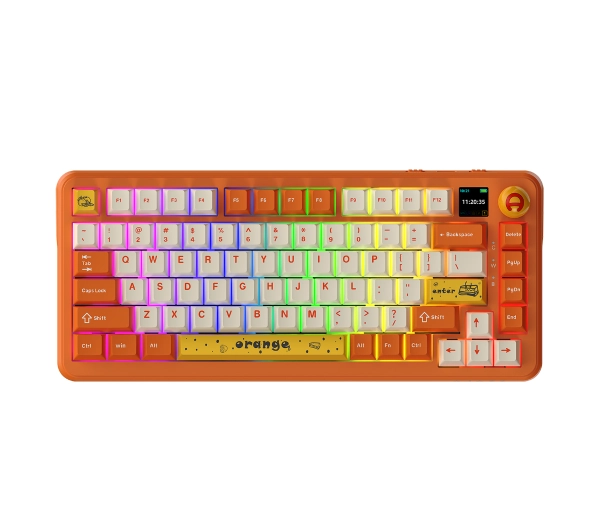 Ajazz AK820 MAX Plus Avocado Switch Pomarańczowy