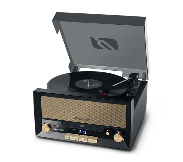 Gramofon Retro CD Radio Fm Usb Bluetooth Muse MT-110B