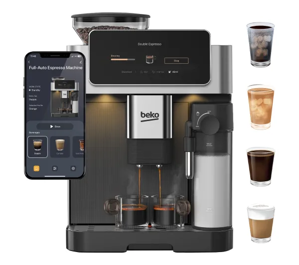 Ekspresy do kawy ciśnieniowe - Beko CaffeExperto CEG8564X Kawa mrożona Szerokość 27,5cm