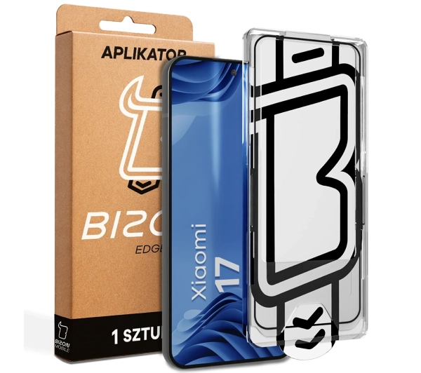 Bizon z ramką montażową Glass Aplikator Edge do Xiaomi 17 1 zestaw